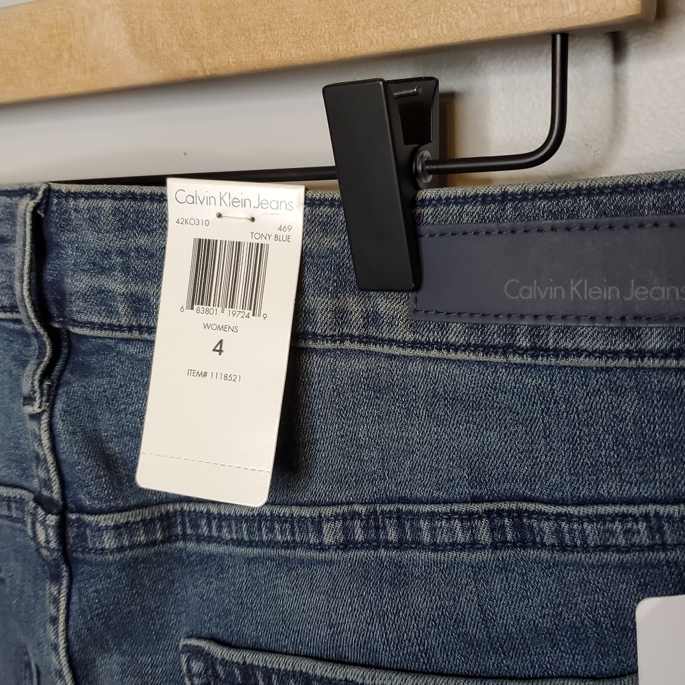 HP Calvin Klein Slim Boyfriend NWT Jeans Tony Blue - Picture 5 of 8